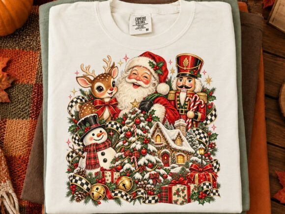 Vintage Christmas PNG Sublimation Design