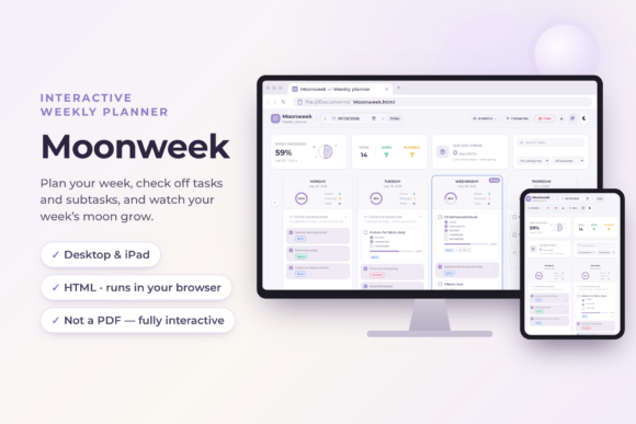 Weekly Planner Moonweek