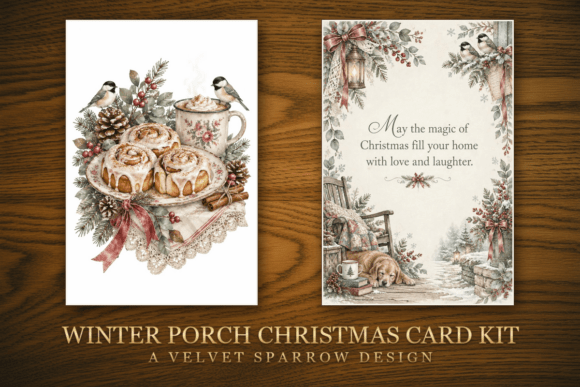 Winter Porch Christmas Card Kit