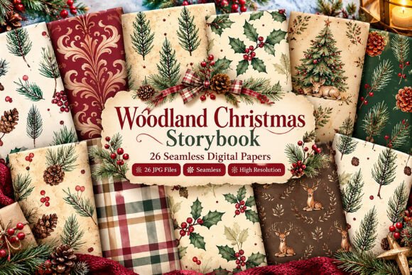 Woodland Christmas Storybook Digital