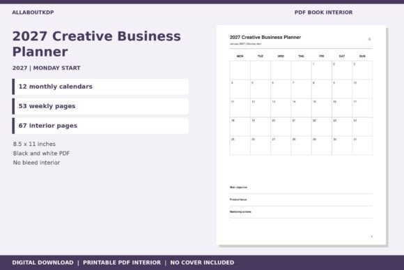 2027 Creative Business Planner