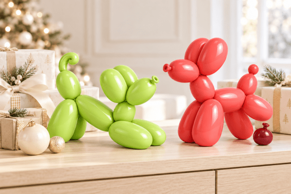 3D Print STL Balloon Dog Duo | Modern Balloon Animal Sculpture Set of 2 - Image 4
