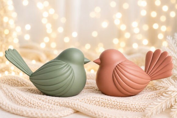 Minimalist Birds Figurine STL File – 3D Printable Modern Bird Decor - Image 2