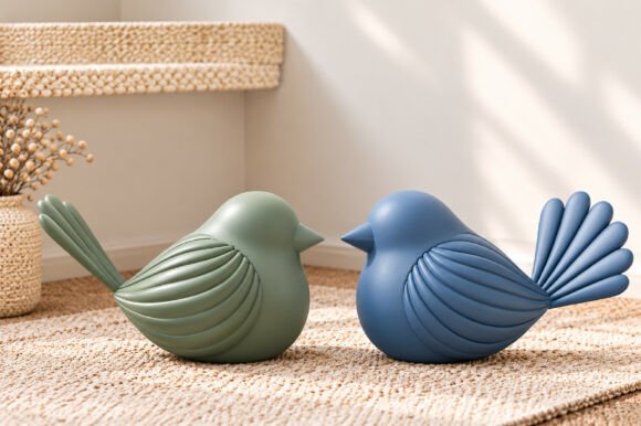 Minimalist Birds Figurine STL File – 3D Printable Modern Bird Decor - Image 4