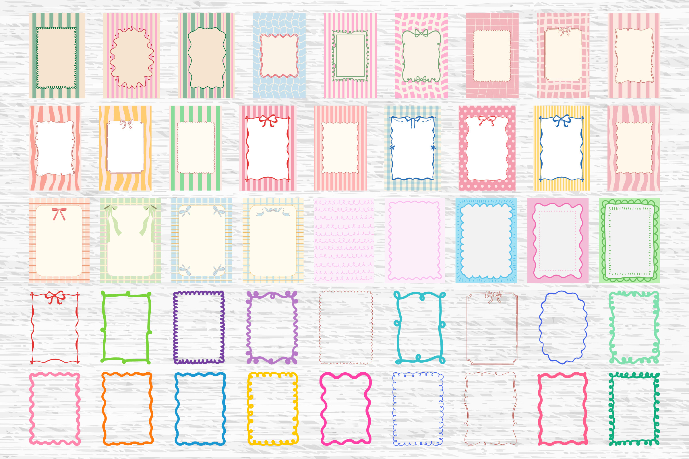 45 Coquette Frame Clipart Bundle