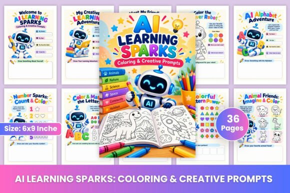 AI Learning Sparks Coloring & Creative P