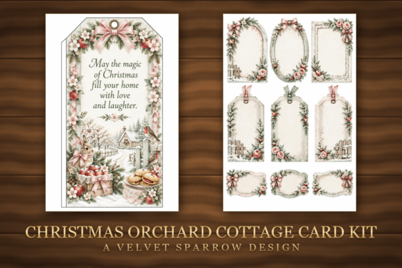 Christmas Orchard Cottage Card Kit
