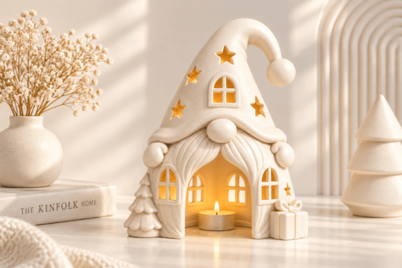Christmas Village Candle Holder STL Bundle – 4 Holiday 3D Print Designs - Image 4