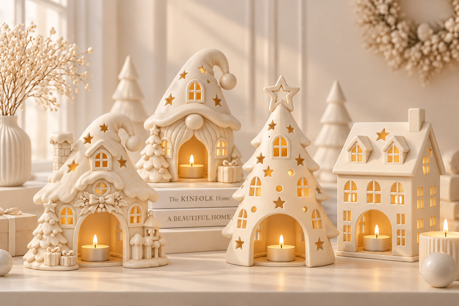 Christmas Village Candle Holder STL Bundle – 4 Holiday 3D Print Designs - Image 7
