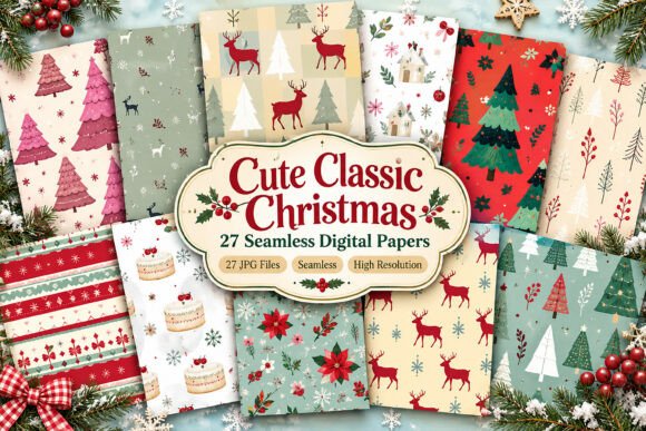 Cute Classic Christmas Seamless