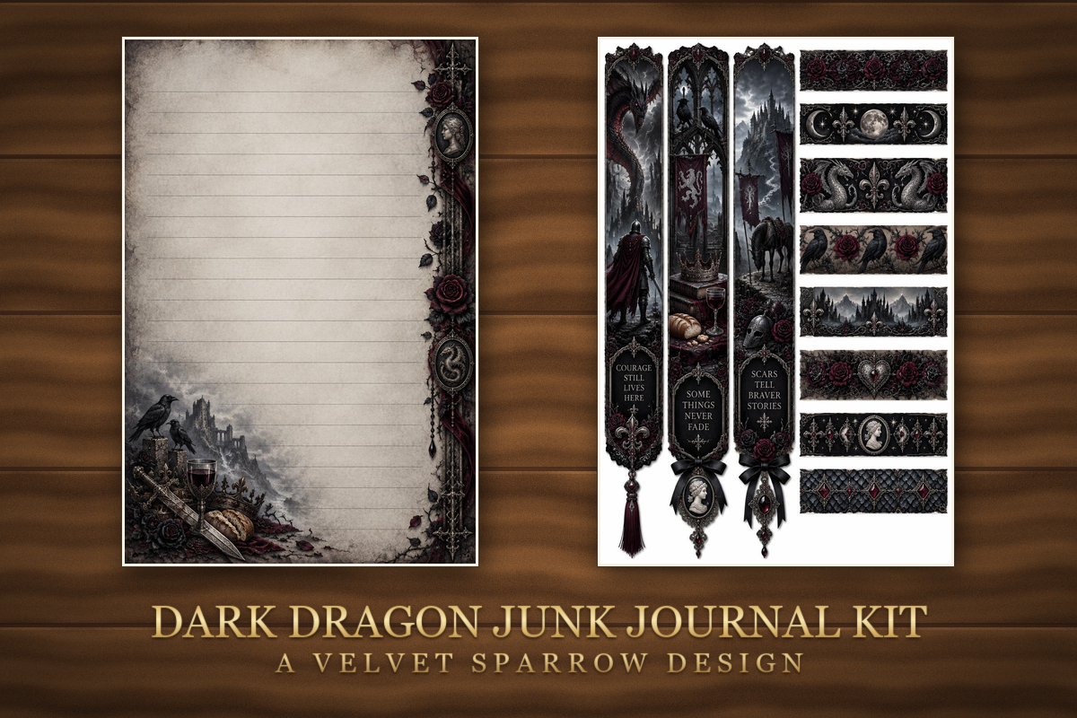 Dark Dragon Junk Journal Kit