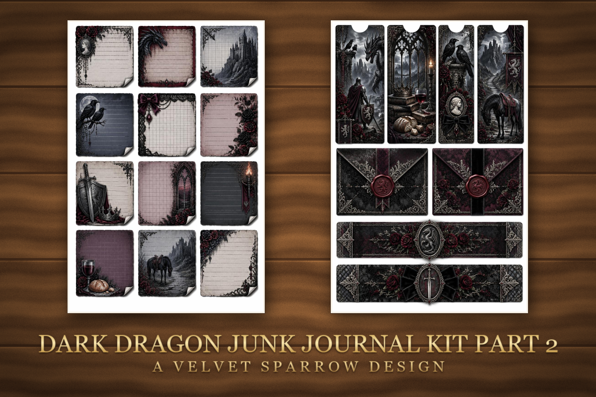 Dark Dragon Junk Journal Kit Part 2