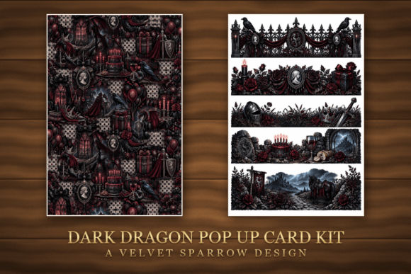 Dark Dragon Pop Up Card Kit