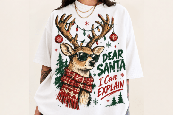 Dear Santa I Can Explain PNG, Funny Chri