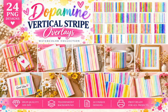 Dopamine Vertical Stripe Overlays