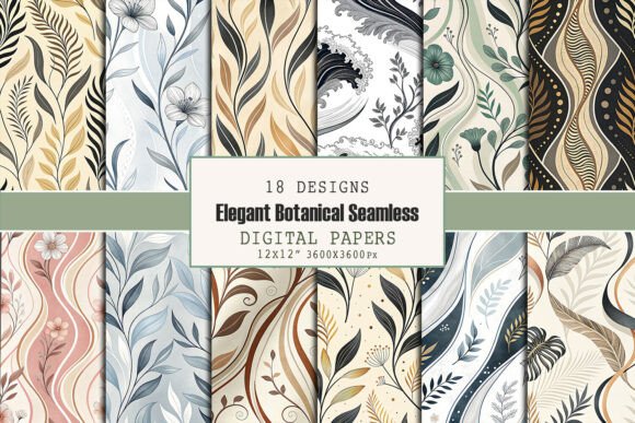 Elegant Botanical Seamless Pattern
