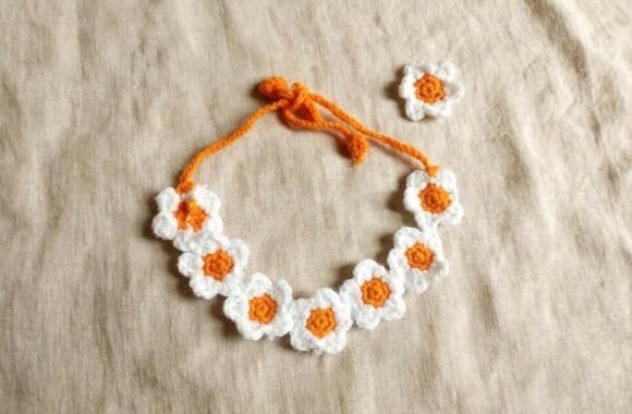 Flower Headband & Hair Catcher Crochet