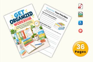 Get Organized Workbook Graphic by KDPLab · Creative Fabrica