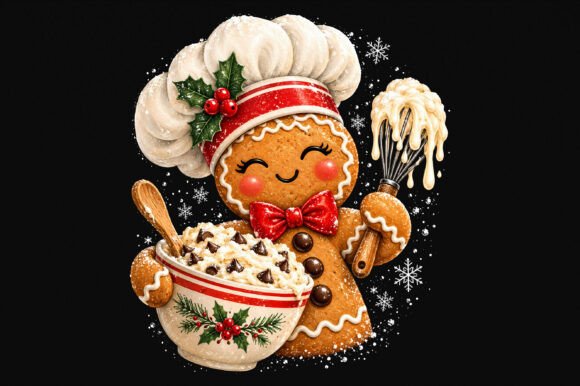 Gingerbread Christmas Baking PNG