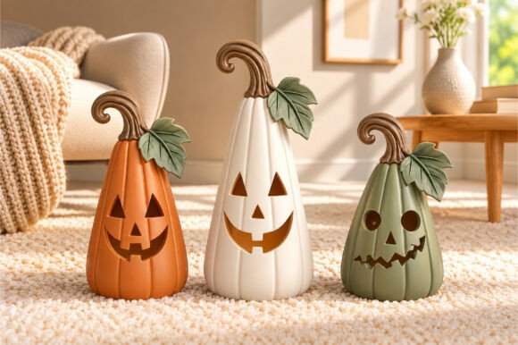 Halloween Pumpkin Decor 3D Printable STL File Instant Digital Download - Image 1