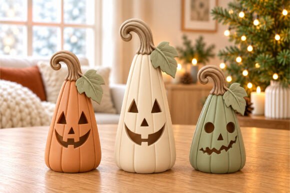 Halloween Pumpkin Decor 3D Printable STL File Instant Digital Download - Image 3