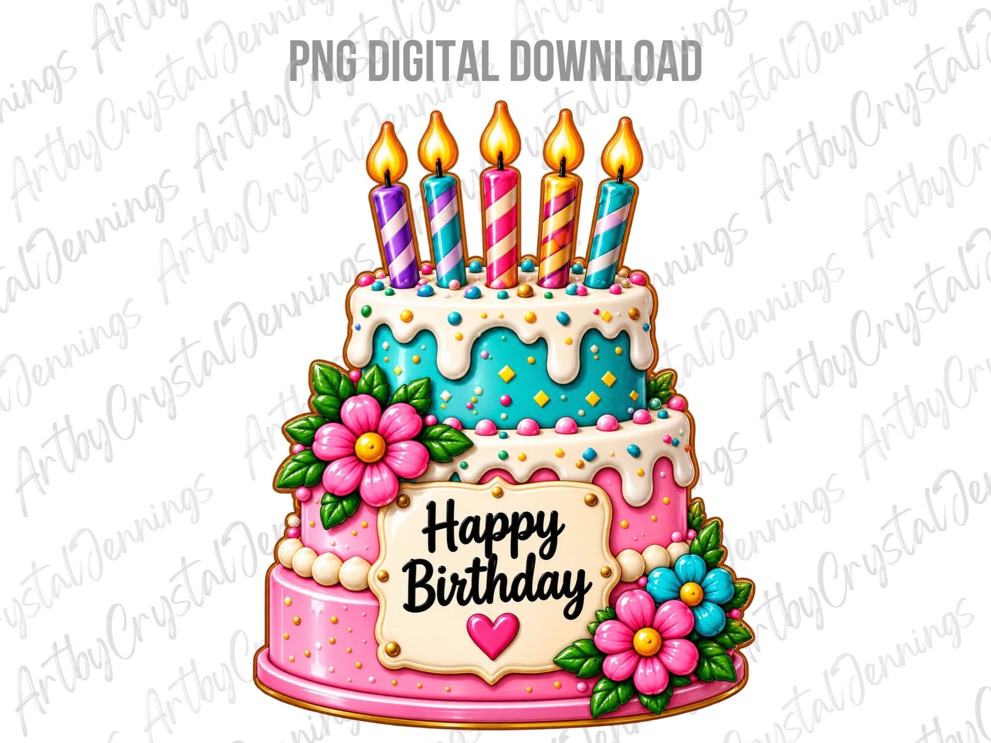 Happy Birthday Cake Clipart PNG