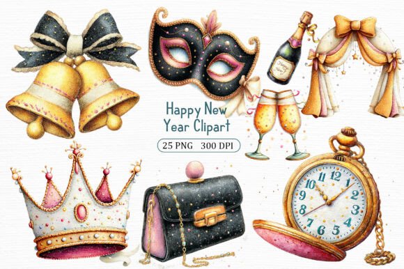 Happy New Year Clipart Collection