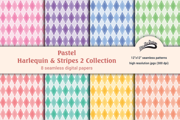 Harlequin Digital Paper Pattern Bundle