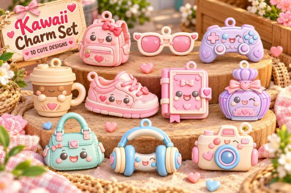 15 Cute Safari Animal Keychain STL Set – Elephant, Lion & Giraffe 3D Print Files - Image 9