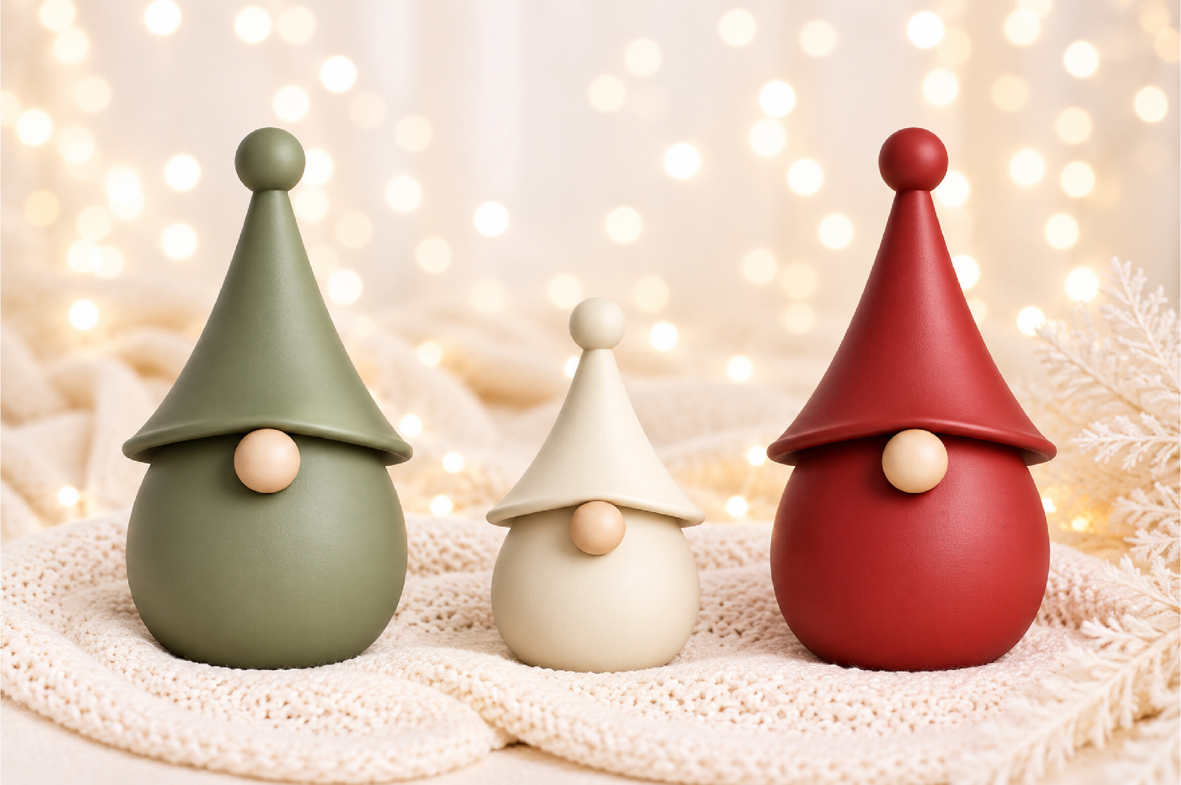 Minimalist Gnome Christmas Decor STL – 3D Printable Holiday Gnome Model - Image 5