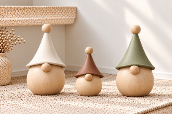 Minimalist Gnome Christmas Decor STL – 3D Printable Holiday Gnome Model - Image 4