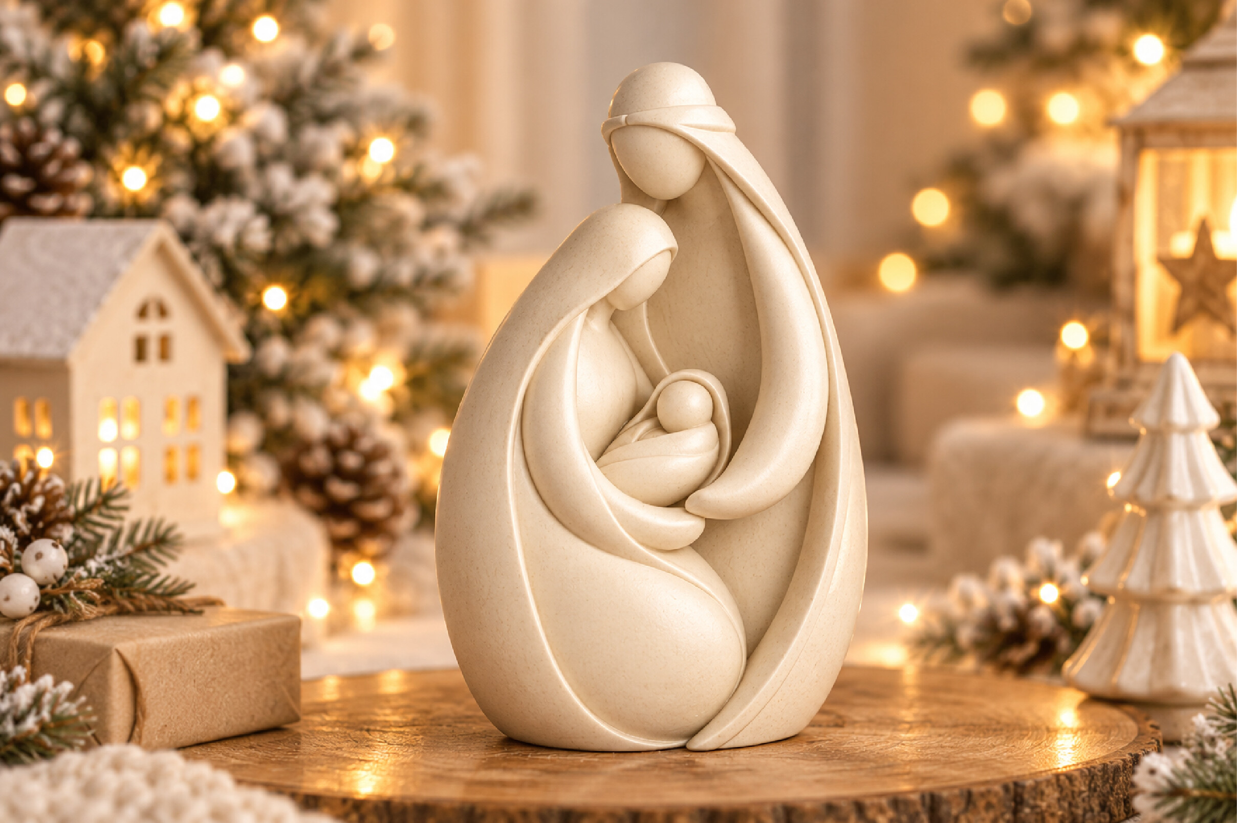 Minimalist Holy Family Nativity 3D STL – Printable Christmas Sculpture - Image 4