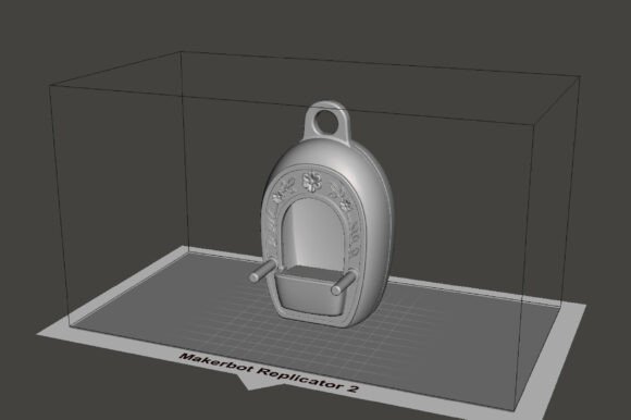 Modern Floral Bird Feeder 3D STL – Hanging Garden Bird Feeder - Image 4