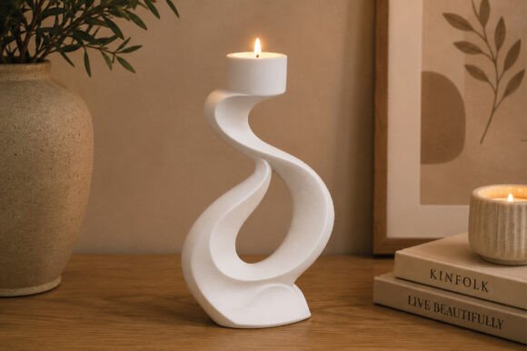 Modern Spiral Candle Holder Stl 3d Printing