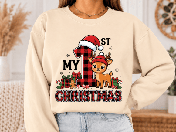 My First Reindeer Baby Christmas T-Shirt