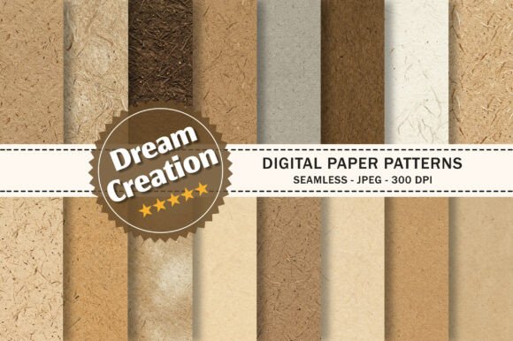 Natural Kraft Texture Digital Paper
