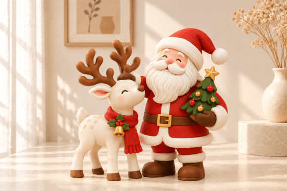 Knitted Christmas Reindeer STL 3D Print – Cozy Nordic Holiday Decor Model - Image 16