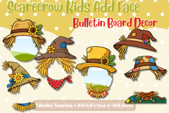 Scarecrow Kids Add Your Face Photo Craft