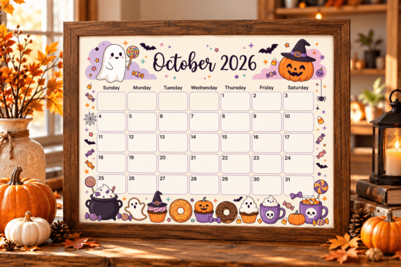 Sweet Halloween October Candy Calender