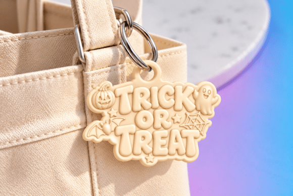 Trick or Treat Halloween Keychain 3D STL – Pumpkin, Ghost & Bat Print File - Image 2