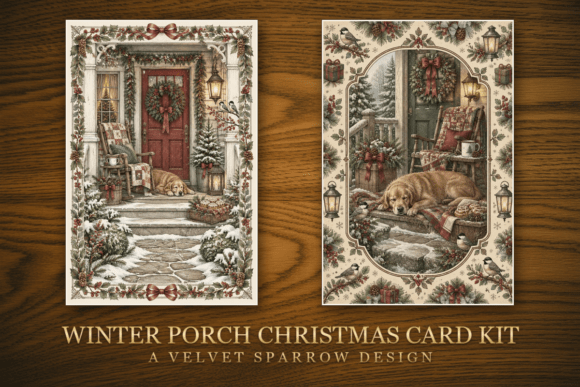 Winter Porch Christmas Card Kit