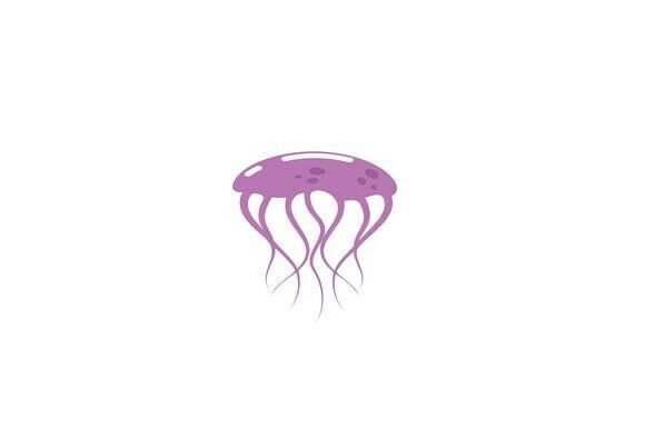 Jelly Fish Icon Vector Illustration Desi