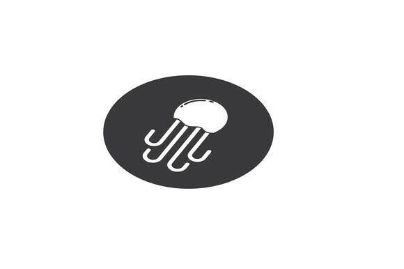 Jelly Fish Icon Vector Illustration Desi
