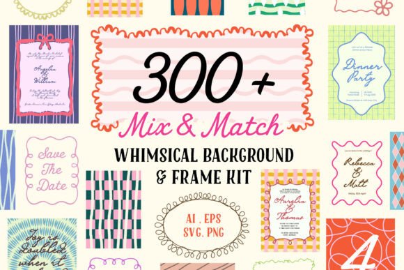 300+ Whimsical Background and Frames