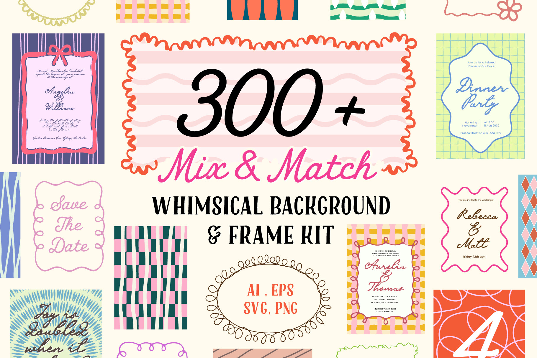 300+ Whimsical Background and Frames