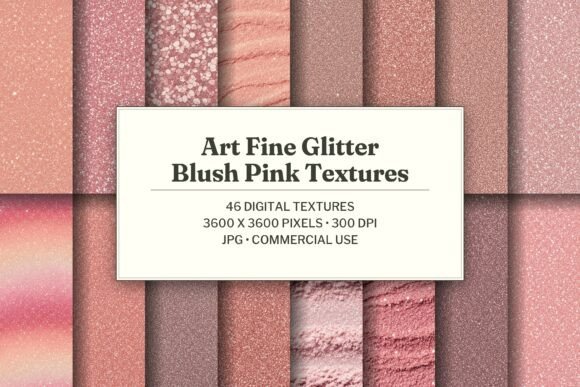 Art Fine Glitter Blush Pink Texture