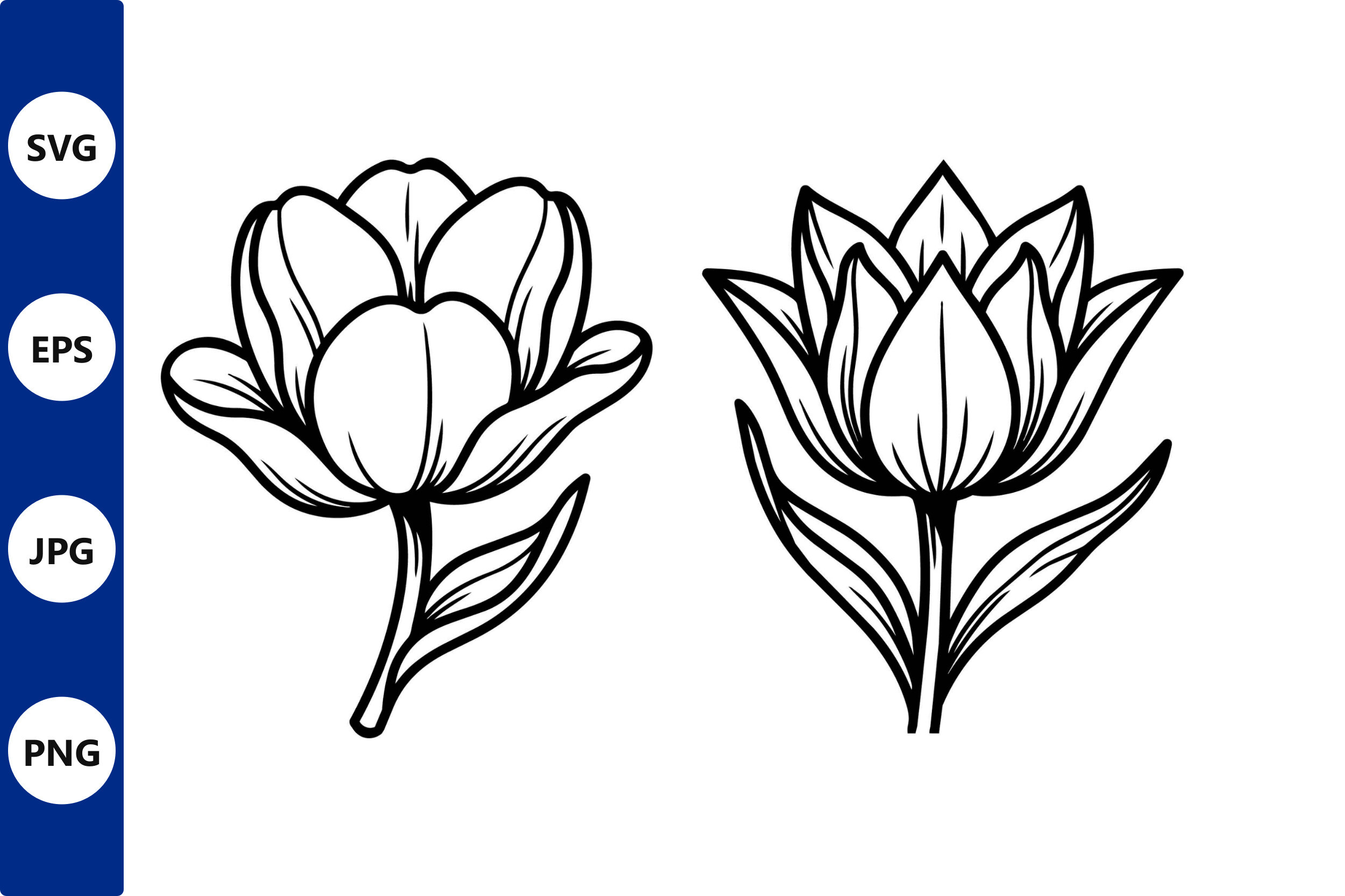 Line Floweers Botanical Flower Line Art Graphic by Cute Things · Creative Fabrica