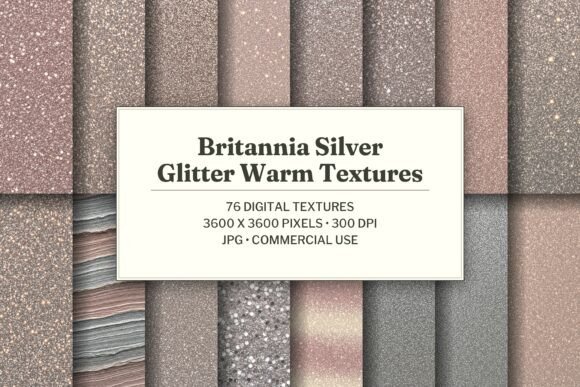 Britannia Silver Glitter Warm Texture