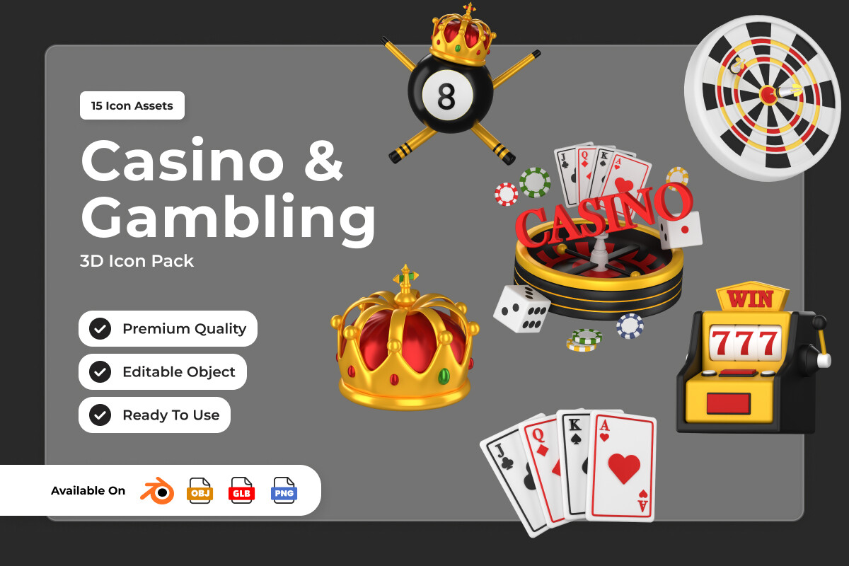 Casino Gaming 3D Icon Collection