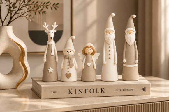 Christmas Reindeer, Snowman, Angel & Santa 3D STL Bundle - 5 Holiday Figurines - Image 2
